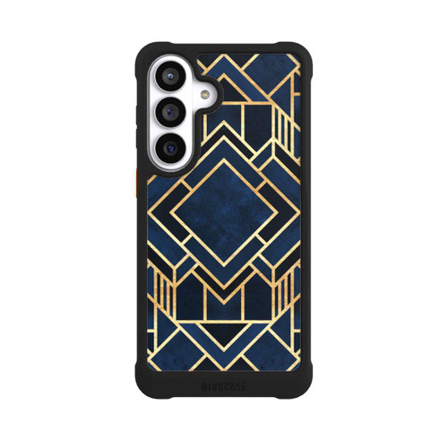 Samsung Galaxy S26+ NIVOmax Kunst Deko Blau Golddruck