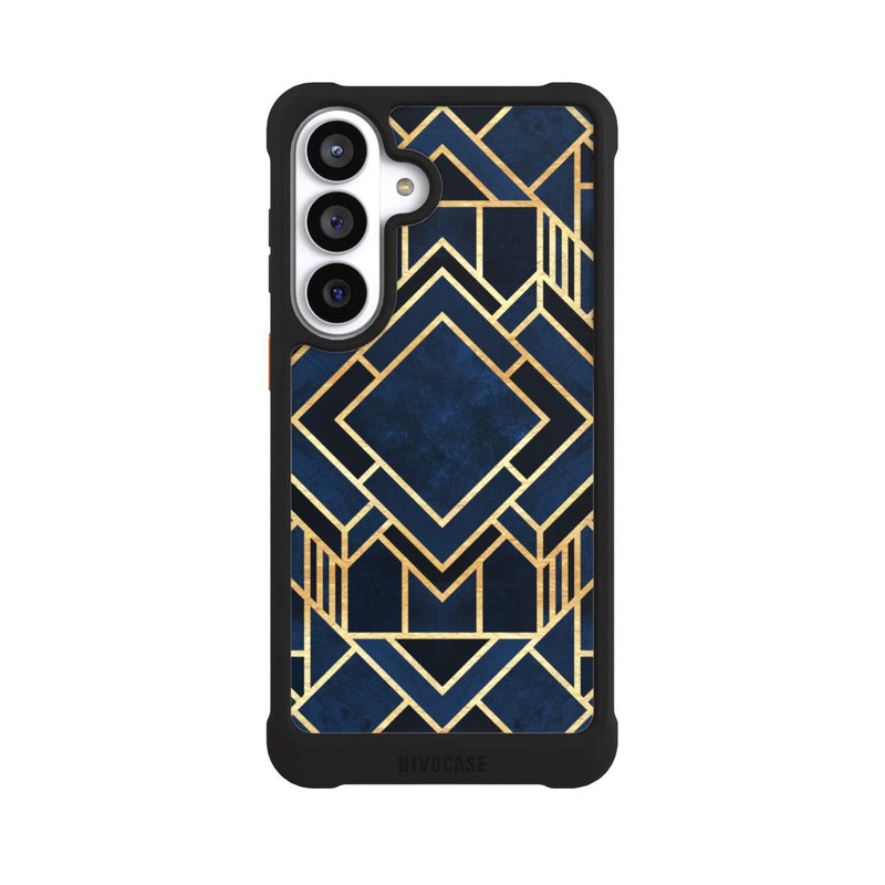 Galaxy S26+ NIVOmax Kunst Deko Blau Golddruck