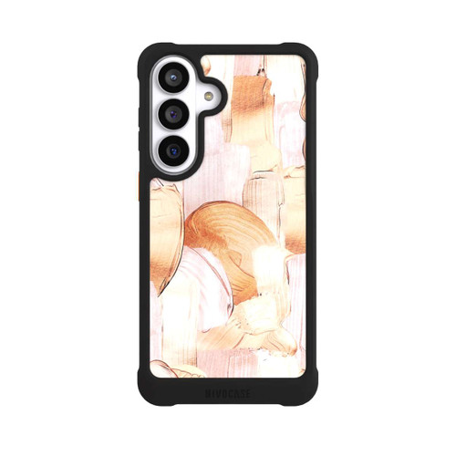 Samsung Galaxy S26+ NIVOmax White/Gold Brush Pattern