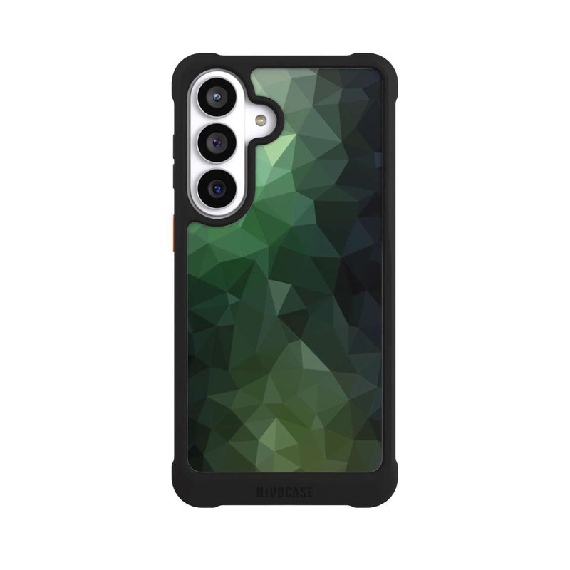 Galaxy S26+ NIVOmax Polygonal Mosaic Green