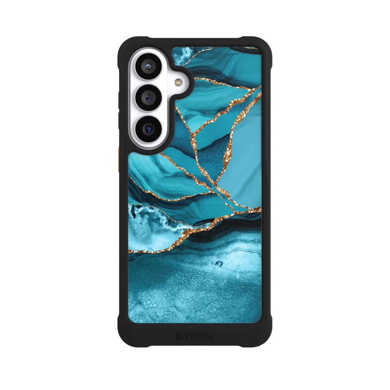 Galaxy S26+ NIVOmax Eisblaue Marmor Landschaft