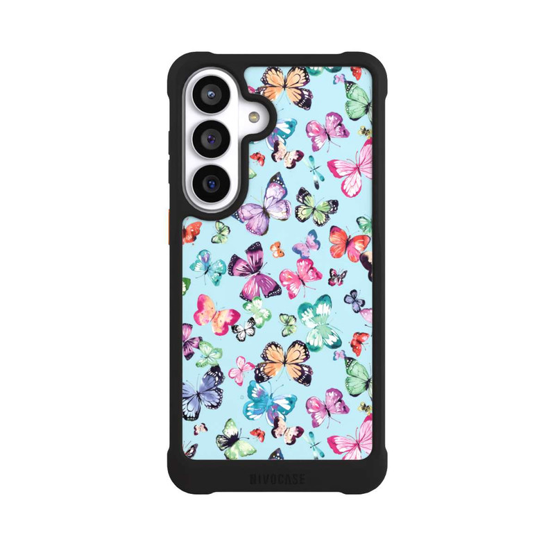 Galaxy S26+ NIVOmax Schmetterlinge rosa orange blau