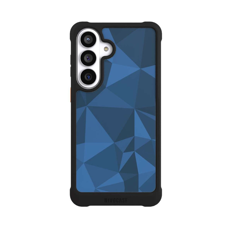Galaxy S26+ NIVOmax Polygon Pattern Blue