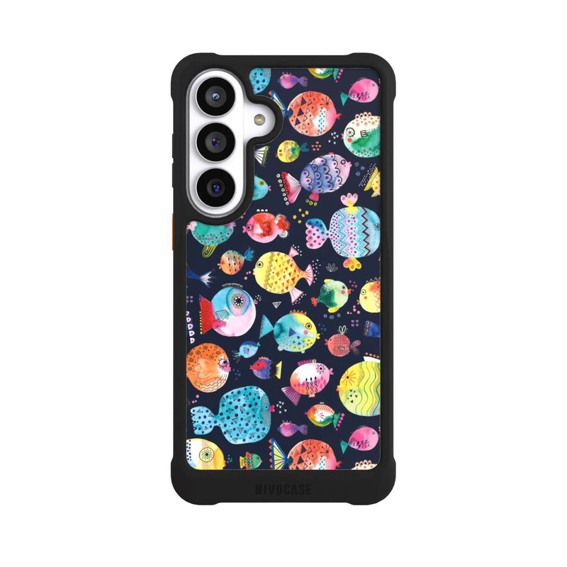 Galaxy S26+ NIVOmax Beach Puffer Fishes Kids Navy