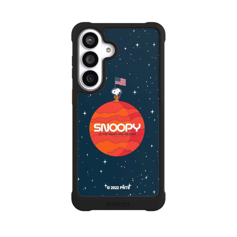 Galaxy S26+ NIVOmax Snoopy Voyageur de l'espace Orange