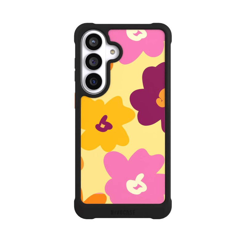 Galaxy S26+ NIVOmax Retro Blumenmuster bunt
