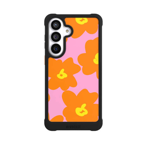 Samsung Galaxy S26+ NIVOmax Retro floral pattern pink and orange