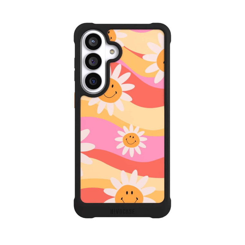 Galaxy S26+ NIVOmax Retro Smiles Orange Colorful