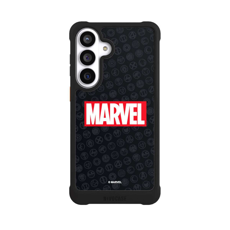 Galaxy S26+ NIVOmax Marvel Logo Black Red 