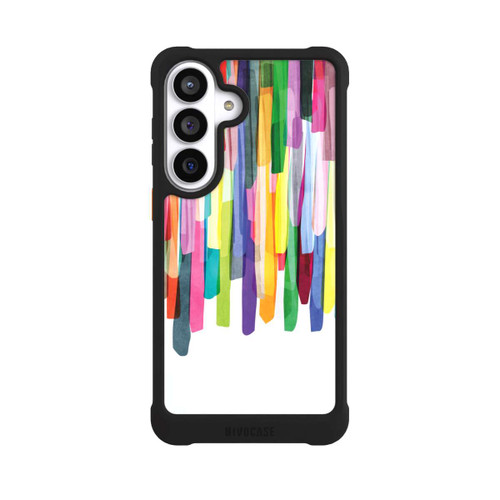 Samsung Galaxy S26+ NIVOmax Rayures colorées fond blanc