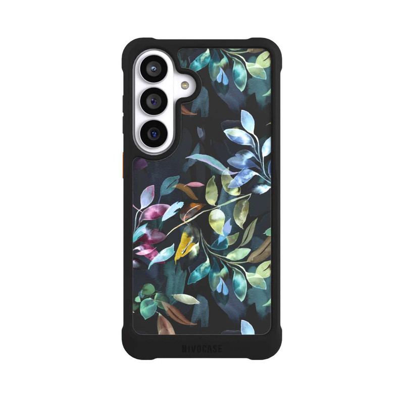 Galaxy S26+ NIVOmax Watercolor Mystic Leaves Black