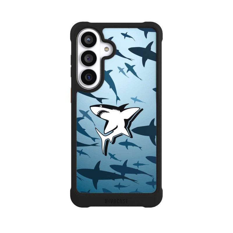 Galaxy S26+ NIVOmax Haie Muster Blau