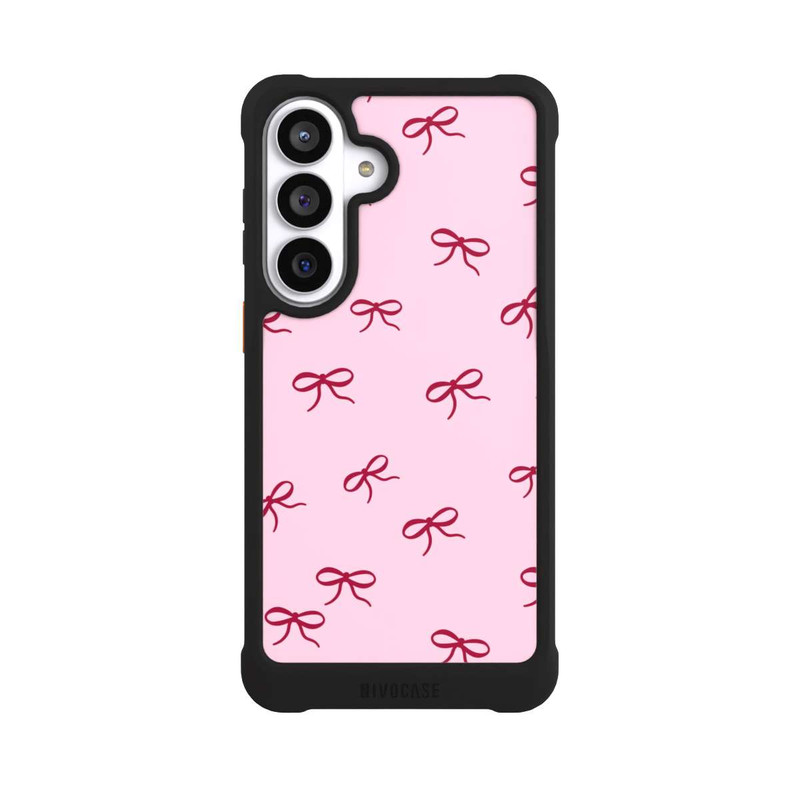 Galaxy S26+ NIVOmax Schleifen Muster Rot Pink