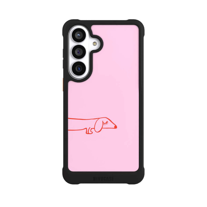 Galaxy S26+ NIVOmax Dachshund Illustration Pink