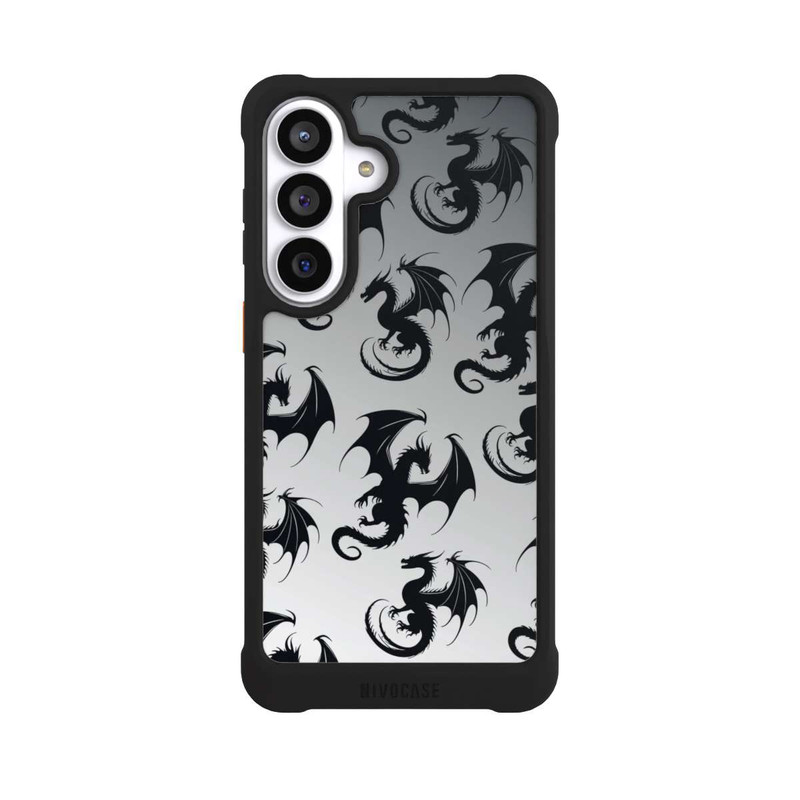 Galaxy S26+ NIVOmax Dragon Pattern Grey