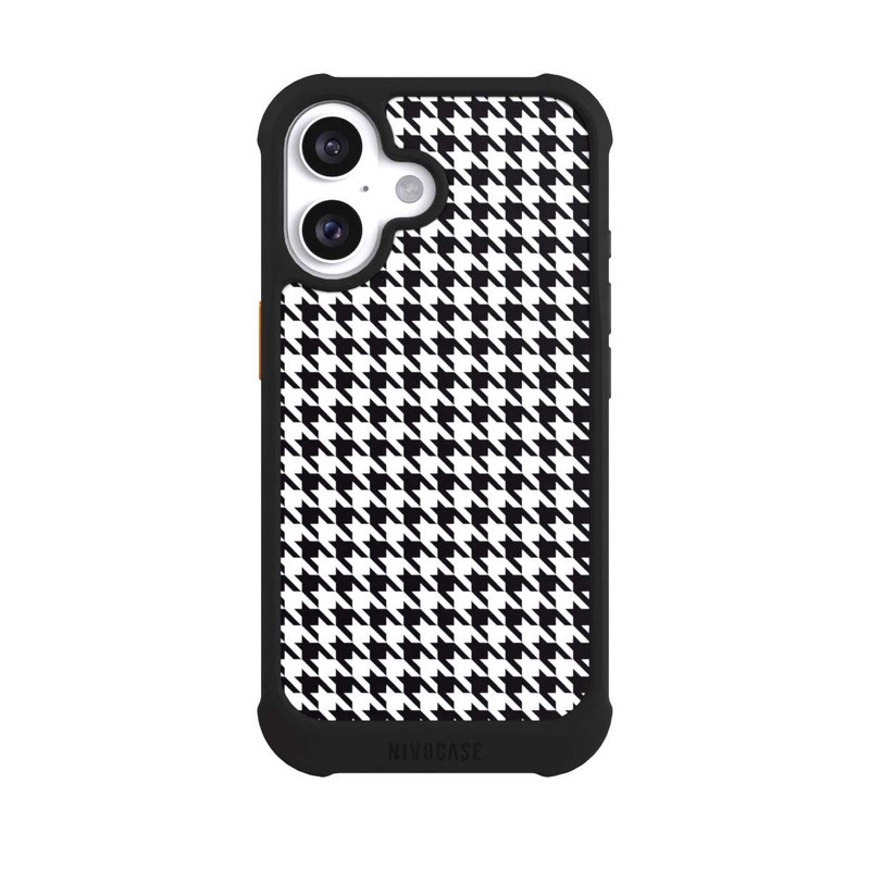 iPhone 16 NIVOmax Hahnentritt Schwarz Weiß