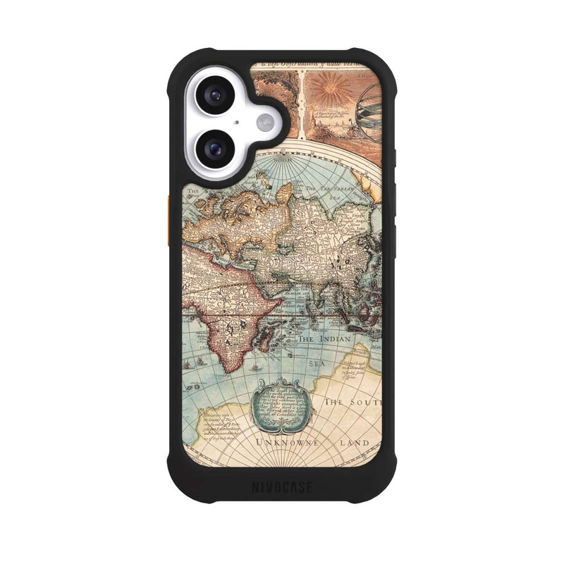 iPhone 16 NIVOmax Vintage Weltkarte