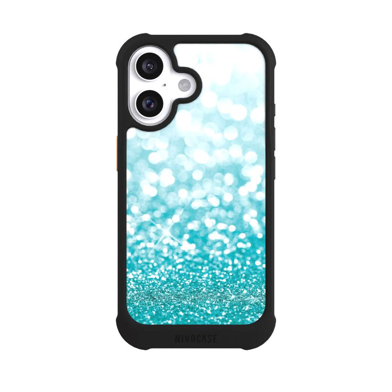 iPhone 16 NIVOmax Petrol Glitzer Look