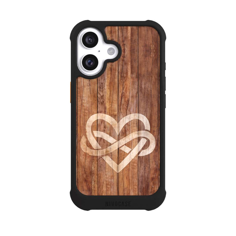 iPhone 16 NIVOmax Herz Holz