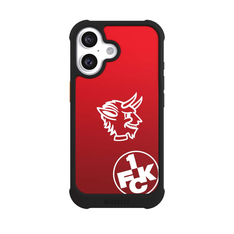 iPhone 16 NIVOmax Teufelskopf FCK auf Rot