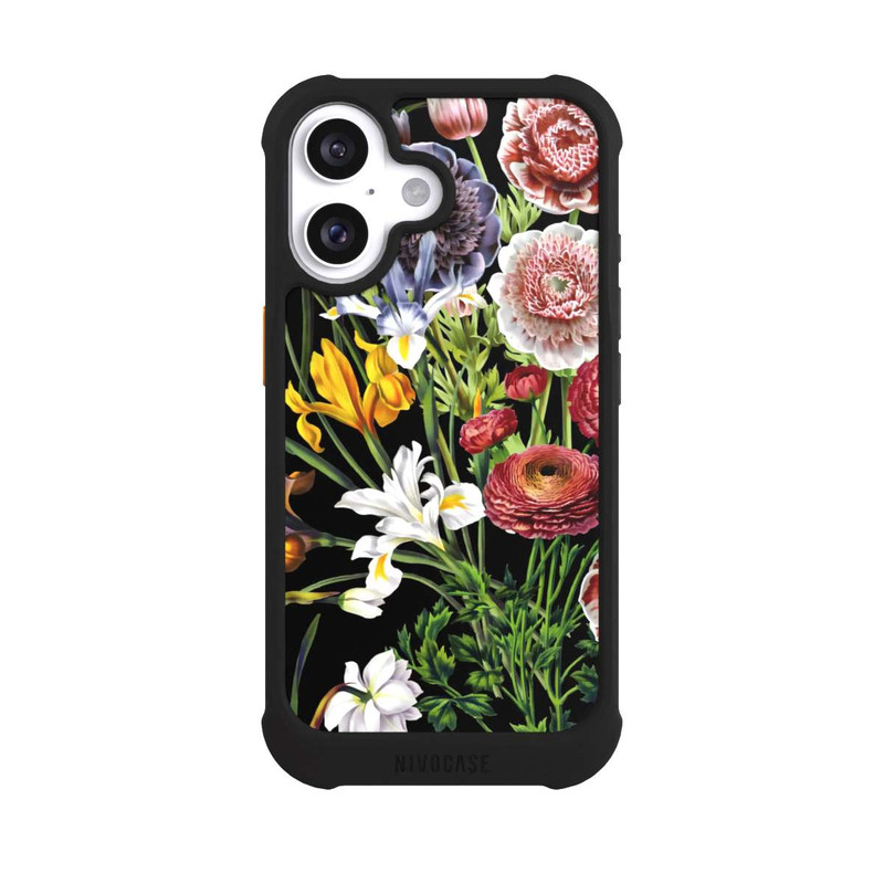 iPhone 16 NIVOmax Altes Blumenmuster