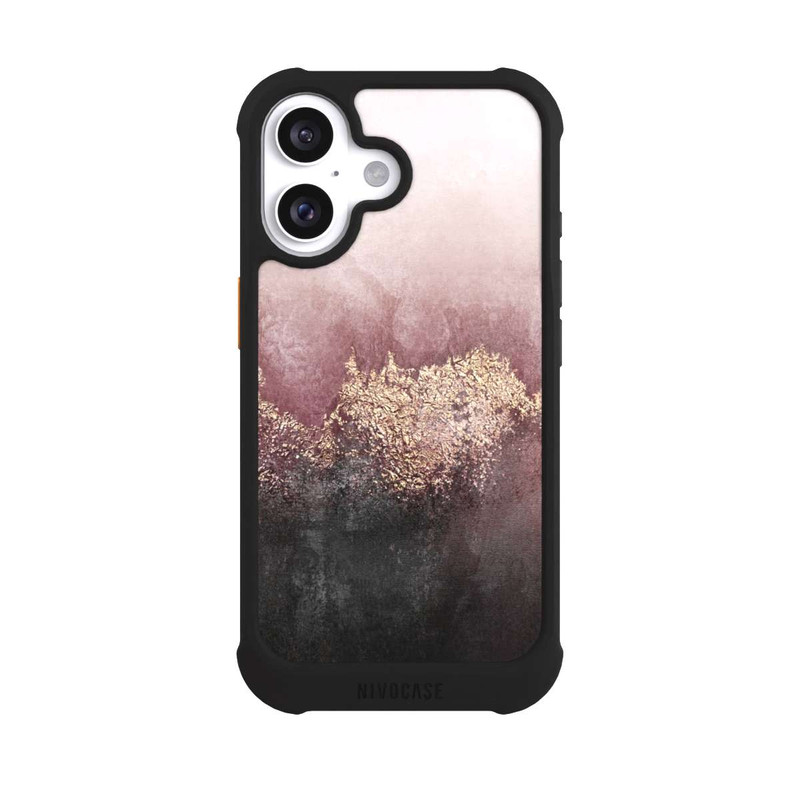 iPhone 16 NIVOmax Rosa Himmelsstaub Golddruck