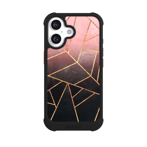  NIVOmax Pinker und Schwarzer Stein Gold Druck