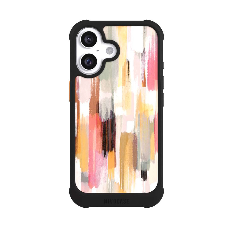iPhone 16 NIVOmax Abstrakte Pinselstriche Herbsttöne