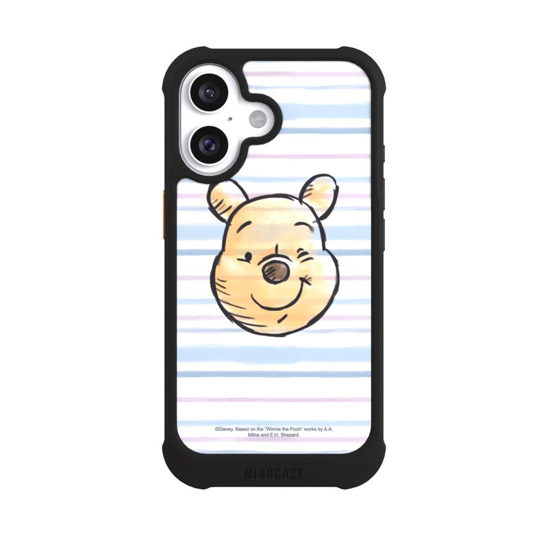 iPhone 16 NIVOmax Winnie Puuh auf Streifen