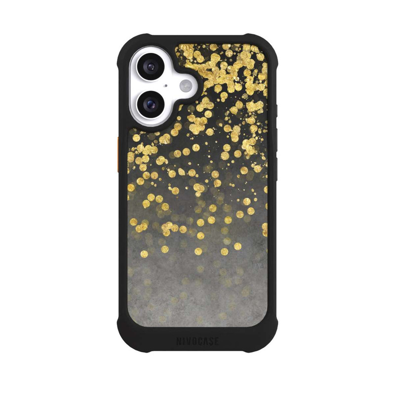 iPhone 16 NIVOmax glänzender Goldregen