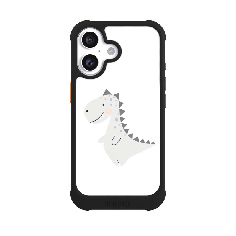iPhone 16 NIVOmax Grauer Dino