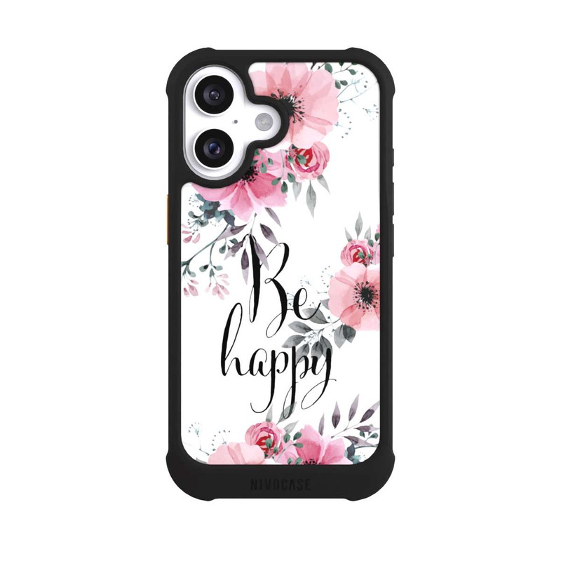 iPhone 16 NIVOmax Be Happy Blumen