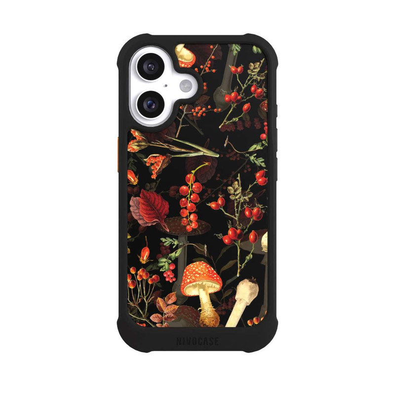 iPhone 16 NIVOmax Pilzmuster Schwarz