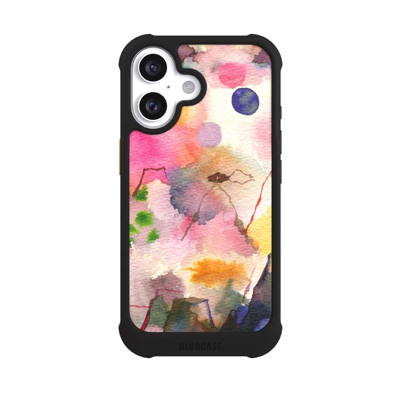 iPhone 16 NIVOmax Aquarell bunte Berge