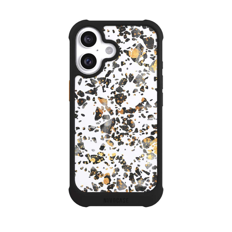 iPhone 16 NIVOmax Gold Speckled Terrazzo