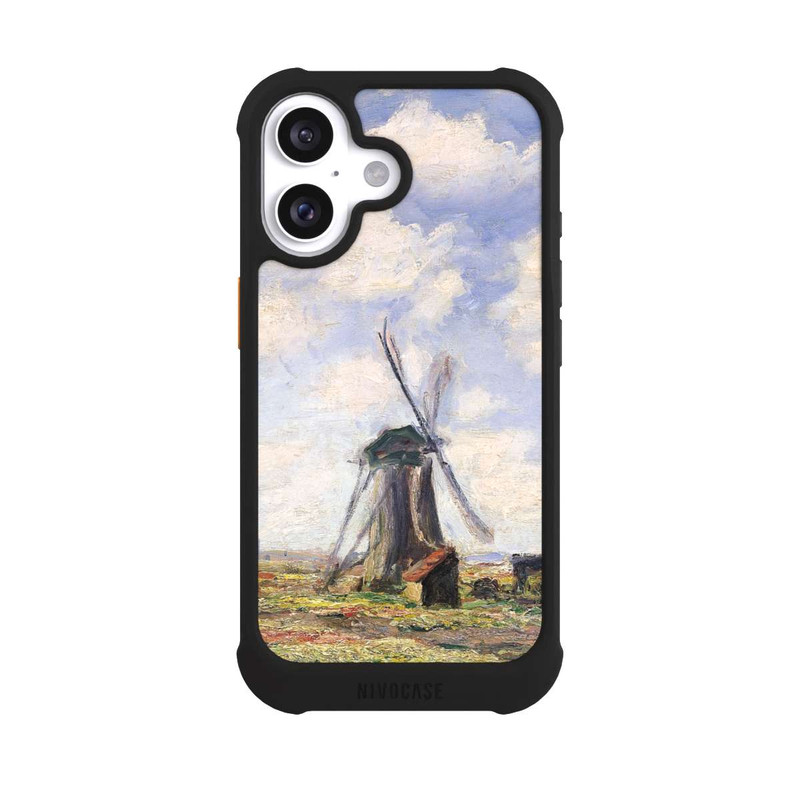iPhone 16 NIVOmax Tulpenfelder mit der Rijnsburger Windmühle von Claude Monet