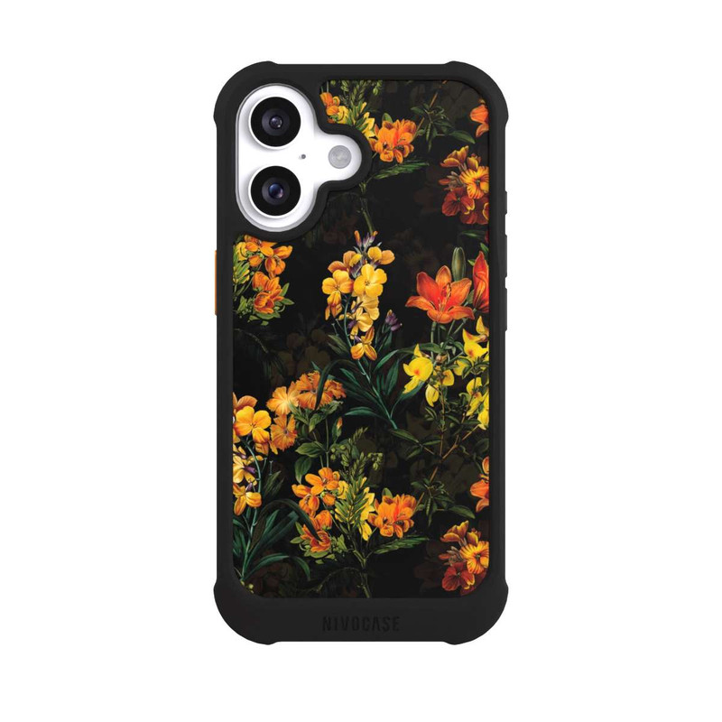 iPhone 16 NIVOmax Bunte Blumen Gelb