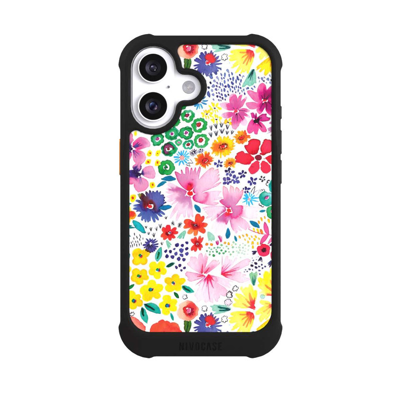 iPhone 16 NIVOmax Kunstvolle kleine Frühlingsblumen