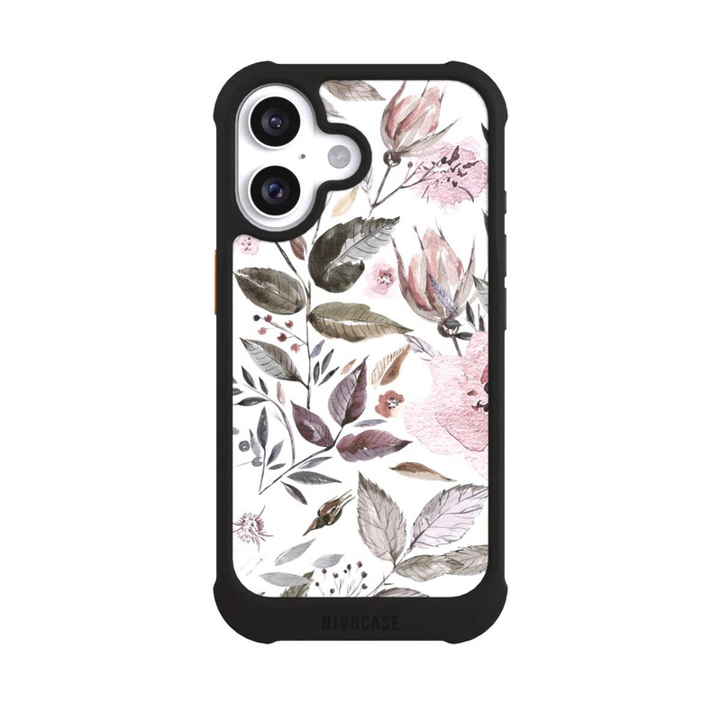 iPhone 16 NIVOmax Aquarell braune Rosenblüten