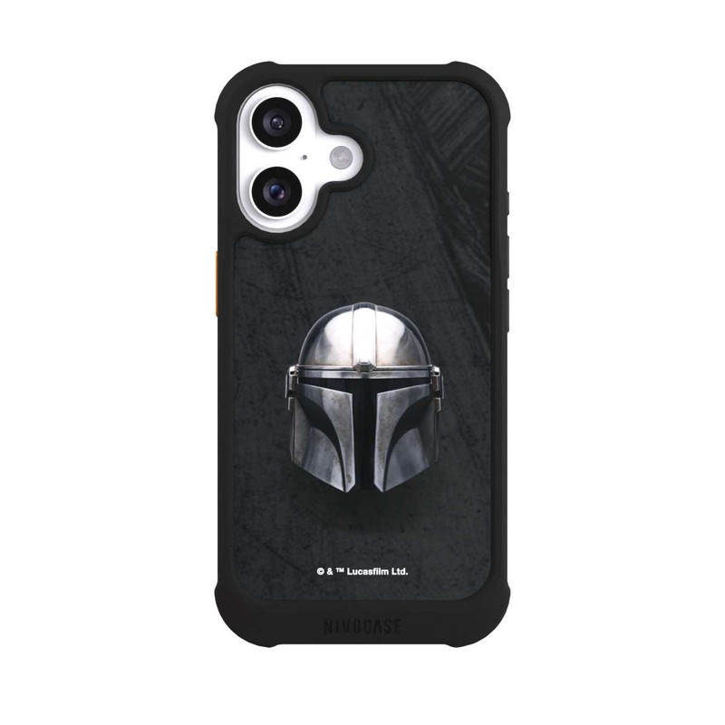 iPhone 16 NIVOmax Schwarzer Mandalorianer Helm