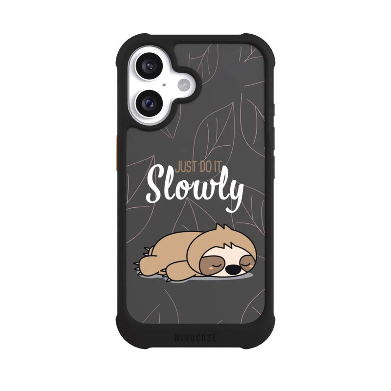 iPhone 16 NIVOmax Just Do It Slowly Sloth Grey