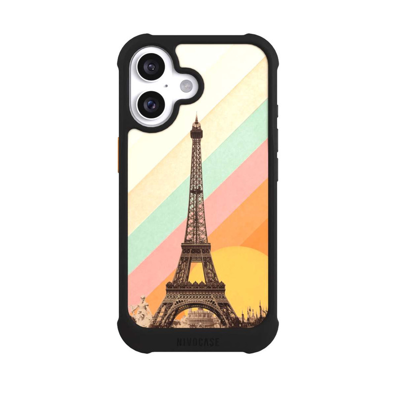 iPhone 16 NIVOmax Eiffelturm Regenbogen