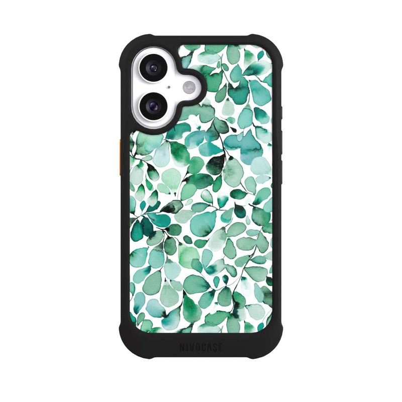 iPhone 16 NIVOmax Aquarellmuster Blätter