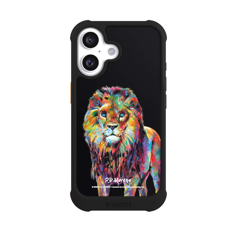 iPhone 16 NIVOmax Löwe Bunte Kunst von P.D. Moreno