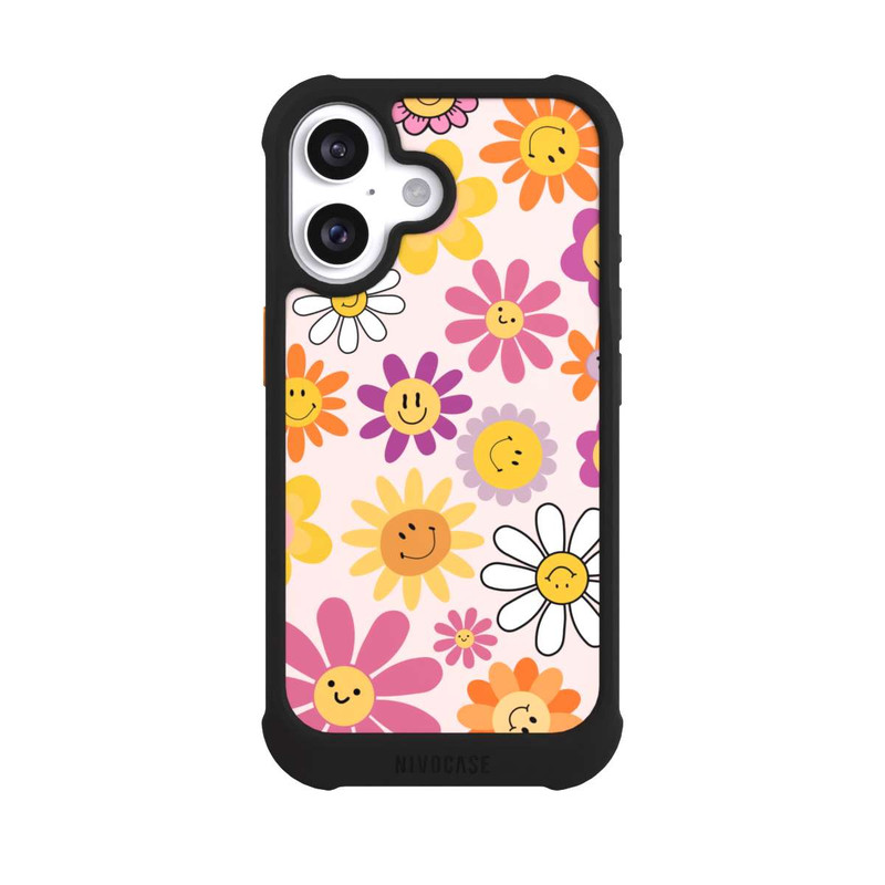 iPhone 16 NIVOmax Smiles Pink Flowers