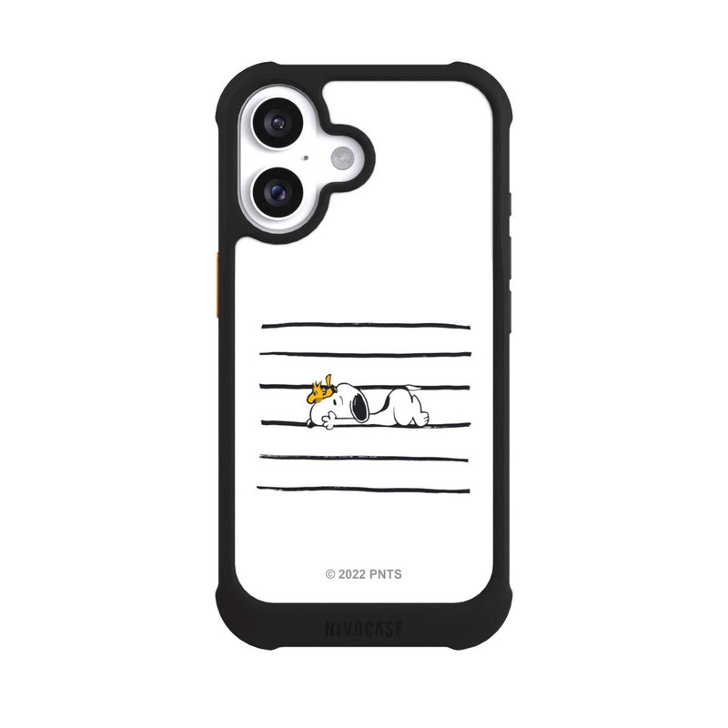 iPhone 16 NIVOmax Snoopy Woodstock Streifen