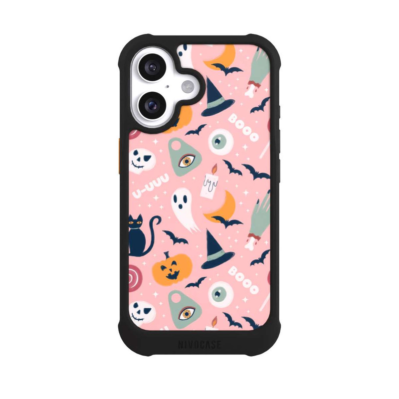 iPhone 16 NIVOmax Niedliche Halloween Gespenster Muster