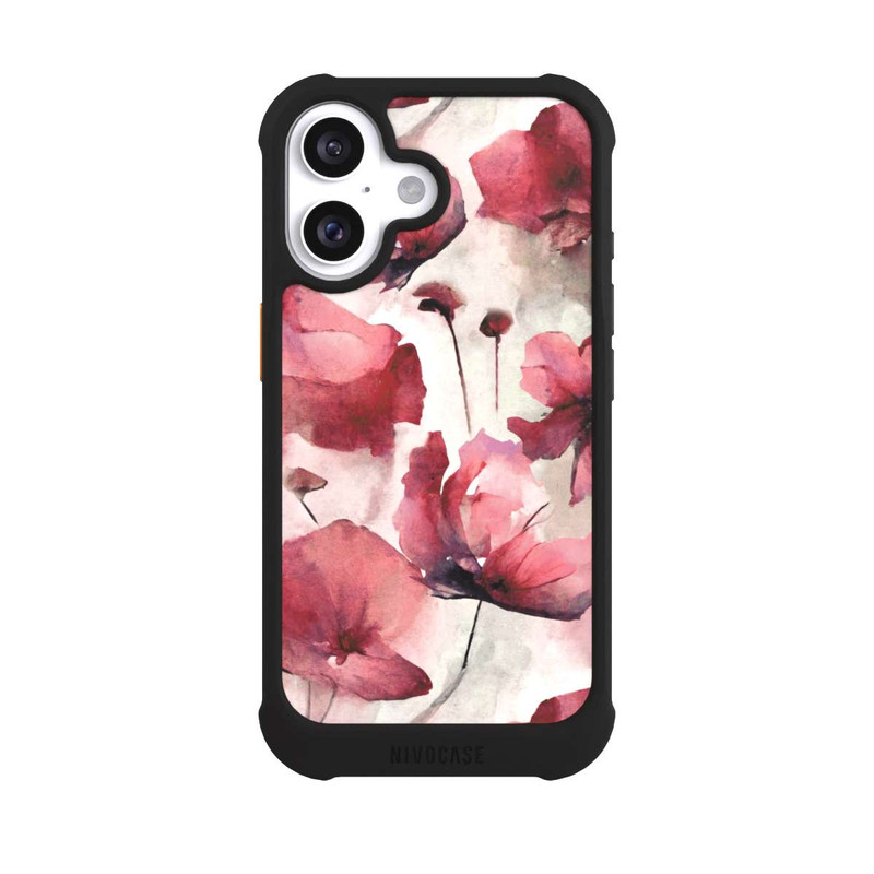 iPhone 16 NIVOmax Wilde Mohnblumen