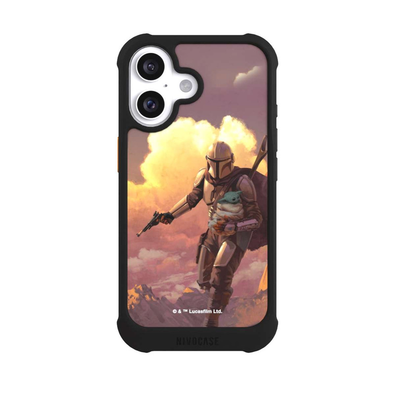 iPhone 16 NIVOmax Der Mandalorianer und Grogu Sonnenguntergang Wolken