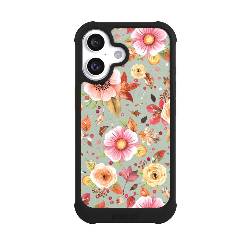 iPhone 16 NIVOmax Herbstblumen Weiches Grün